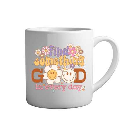 Flower-Power Tasse Spruch - Find something good