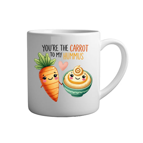 Tassen mit Sprüchen Youre the carrot to my hummus weiße Keramik Tasse