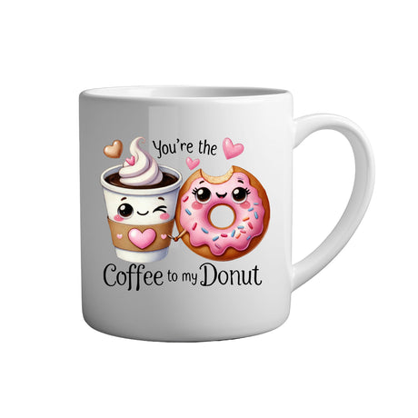 Tassen mit Sprüchen Youre the coffee to my donut weiße Keramik Tasse