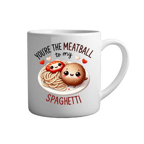 Tassen mit Sprüchen Youre the meatball to my spaghetti weiße Keramik Tasse