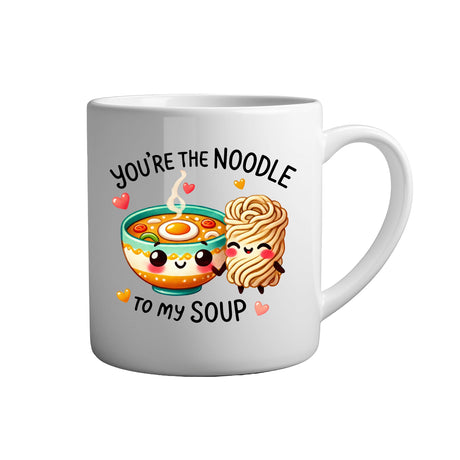 Tassen mit Sprüchen Youre the noodle to my soup weiße Keramik Tasse