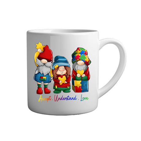Tassen mit Sprüchen accept understand love weiße Keramik Tasse