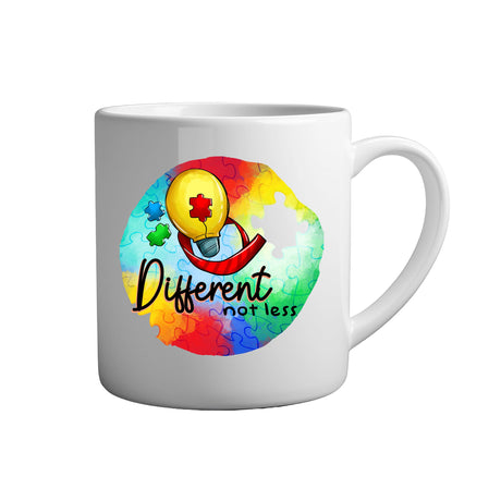 Tassen mit Sprüchen different not less weiße Keramik Tasse