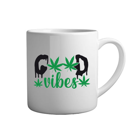 Tassen mit Sprüchen good vibes weiße Keramik Tasse