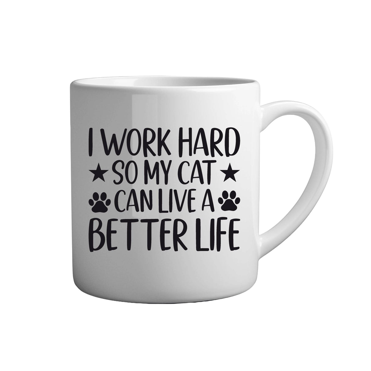 Tasse - I work hard so my cat can live a better life - Tassenfuchs.de