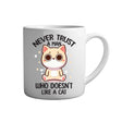 Tasse - Never trust a man who doesnt like a cat - Tassenfuchs.de